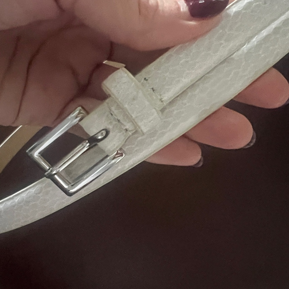 Chic Cream Patterned Belt 47’ EUC